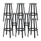Modern Rotatable Backless Counter Stool Iron Cafe Bar Stool with Pedal Black 8 Piece Set Bar Stool(30"H) Clearhalo 'Bar Furniture' 'Bar Stools' 'bar_stools' 'furn' 'furn_bar_stools' 'Furniture' 'Kitchen & Dining Furniture' 7347855