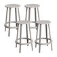 Modern Rotatable Backless Counter Stool Iron Cafe Bar Stool with Pedal Grey 4 Piece Set Counter Stool(26"H) Clearhalo 'Bar Furniture' 'Bar Stools' 'bar_stools' 'furn' 'furn_bar_stools' 'Furniture' 'Kitchen & Dining Furniture' 7347858