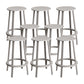 Modern Rotatable Backless Counter Stool Iron Cafe Bar Stool with Pedal Grey 8 Piece Set Counter Stool(26"H) Clearhalo 'Bar Furniture' 'Bar Stools' 'bar_stools' 'furn' 'furn_bar_stools' 'Furniture' 'Kitchen & Dining Furniture' 7347860