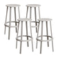 Modern Rotatable Backless Counter Stool Iron Cafe Bar Stool with Pedal Grey 4 Piece Set Bar Stool(30"H) Clearhalo 'Bar Furniture' 'Bar Stools' 'bar_stools' 'furn' 'furn_bar_stools' 'Furniture' 'Kitchen & Dining Furniture' 7347863