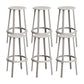 Modern Rotatable Backless Counter Stool Iron Cafe Bar Stool with Pedal Grey 6 Piece Set Bar Stool(30"H) Clearhalo 'Bar Furniture' 'Bar Stools' 'bar_stools' 'furn' 'furn_bar_stools' 'Furniture' 'Kitchen & Dining Furniture' 7347864