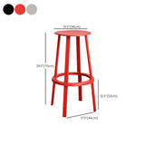 Modern Rotatable Backless Counter Stool Iron Cafe Bar Stool with Pedal