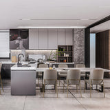 Glam Backrest Armless Counter Stool Iron Bar Stool with Cushion for Cafe Clearhalo 'Bar Furniture' 'Bar Stools' 'bar_stools' 'furn' 'furn_bar_stools' 'Furniture' 'Kitchen & Dining Furniture' 7347885