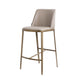 Glam Backrest Armless Counter Stool Iron Bar Stool with Cushion for Cafe Light Gray 1 Piece Short Stool(22"H) Clearhalo 'Bar Furniture' 'Bar Stools' 'bar_stools' 'furn' 'furn_bar_stools' 'Furniture' 'Kitchen & Dining Furniture' 7347892
