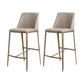 Glam Backrest Armless Counter Stool Iron Bar Stool with Cushion for Cafe Light Gray 2 Piece Set Short Stool(22"H) Clearhalo 'Bar Furniture' 'Bar Stools' 'bar_stools' 'furn' 'furn_bar_stools' 'Furniture' 'Kitchen & Dining Furniture' 7347893