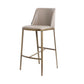 Glam Backrest Armless Counter Stool Iron Bar Stool with Cushion for Cafe Light Gray 1 Piece Counter Stool(26"H) Clearhalo 'Bar Furniture' 'Bar Stools' 'bar_stools' 'furn' 'furn_bar_stools' 'Furniture' 'Kitchen & Dining Furniture' 7347897