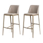 Glam Backrest Armless Counter Stool Iron Bar Stool with Cushion for Cafe Light Gray 2 Piece Set Bar Stool(30"H) Clearhalo 'Bar Furniture' 'Bar Stools' 'bar_stools' 'furn' 'furn_bar_stools' 'Furniture' 'Kitchen & Dining Furniture' 7347903