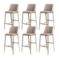 Glam Backrest Armless Counter Stool Iron Bar Stool with Cushion for Cafe Light Gray 6 Piece Set Bar Stool(30"H) Clearhalo 'Bar Furniture' 'Bar Stools' 'bar_stools' 'furn' 'furn_bar_stools' 'Furniture' 'Kitchen & Dining Furniture' 7347905