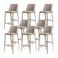 Glam Backrest Armless Counter Stool Iron Bar Stool with Cushion for Cafe Light Gray 8 Piece Set Bar Stool(30"H) Clearhalo 'Bar Furniture' 'Bar Stools' 'bar_stools' 'furn' 'furn_bar_stools' 'Furniture' 'Kitchen & Dining Furniture' 7347906