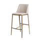 Glam Backrest Armless Counter Stool Iron Bar Stool with Cushion for Cafe Gray-White 1 Piece Counter Stool(26"H) Clearhalo 'Bar Furniture' 'Bar Stools' 'bar_stools' 'furn' 'furn_bar_stools' 'Furniture' 'Kitchen & Dining Furniture' 7347912