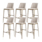 Glam Backrest Armless Counter Stool Iron Bar Stool with Cushion for Cafe Gray-White 6 Piece Set Bar Stool(30"H) Clearhalo 'Bar Furniture' 'Bar Stools' 'bar_stools' 'furn' 'furn_bar_stools' 'Furniture' 'Kitchen & Dining Furniture' 7347920