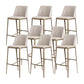 Glam Backrest Armless Counter Stool Iron Bar Stool with Cushion for Cafe Gray-White 8 Piece Set Bar Stool(30"H) Clearhalo 'Bar Furniture' 'Bar Stools' 'bar_stools' 'furn' 'furn_bar_stools' 'Furniture' 'Kitchen & Dining Furniture' 7347921