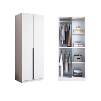 Engineered Wood Wardrobe Cabinet Modern Style Soft Close Doors Wardrobe Closet