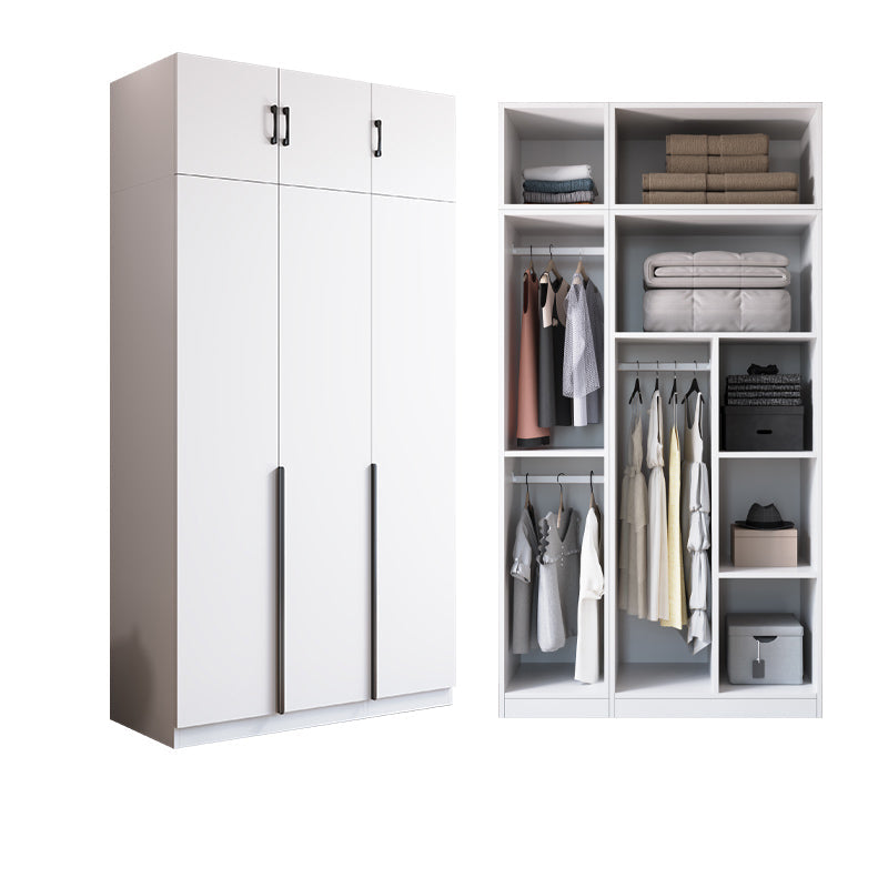 Engineered Wood Wardrobe Cabinet Modern Style Soft Close Doors Wardrobe Closet