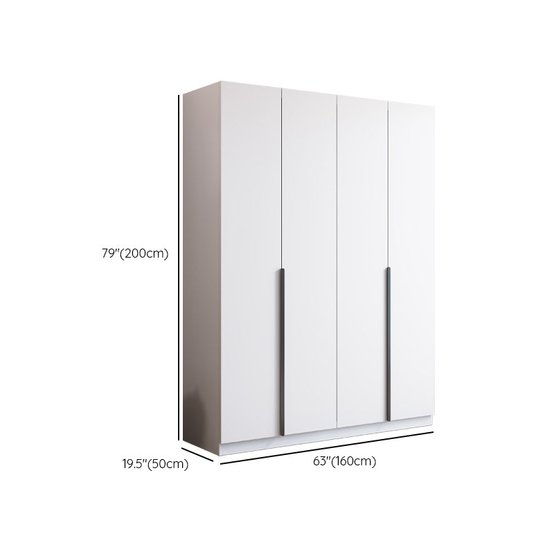 Engineered Wood Wardrobe Cabinet Modern Style Soft Close Doors Wardrobe Closet