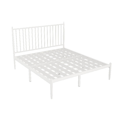 Glam Solid Color Open-Frame Bed Metal Open-Frame Bed with Headboard