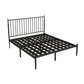 Glam Solid Color Open-Frame Bed Metal Open-Frame Bed with Headboard