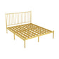 Glam Solid Color Open-Frame Bed Metal Open-Frame Bed with Headboard