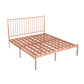 Glam Solid Color Open-Frame Bed Metal Open-Frame Bed with Headboard