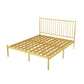 Glam Solid Color Open-Frame Bed Metal Open-Frame Bed with Headboard