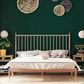 Glam Solid Color Open-Frame Bed Metal Open-Frame Bed with Headboard
