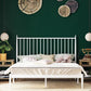 Glam Solid Color Open-Frame Bed Metal Open-Frame Bed with Headboard