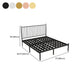 Glam Solid Color Open-Frame Bed Metal Open-Frame Bed with Headboard