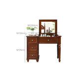 Magno de tocador de maquillaje de madera sólida tradicional tocador de tocador de dormitorio con cajón