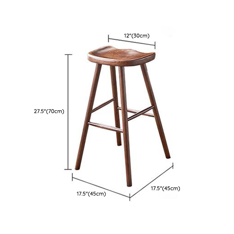 Modern Style Bar Table Set 1/2/3 Pieces Round Solid Wood Bar table with Backless Stools Clearhalo 'Bar Furniture' 'furn' 'furn_home_bar_bar_sets' 'Furniture' 'Home Bars & Bar Sets' 'home_bar_bar_sets' 'Kitchen & Dining Furniture' 7348721