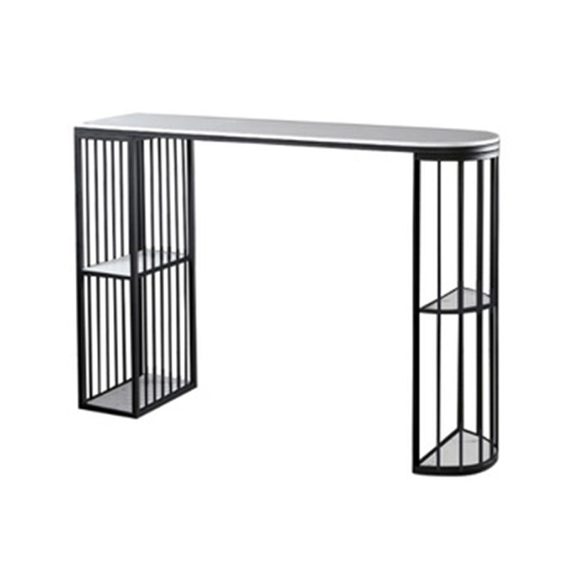 Glam Style Bar Bistro Set 1/3 Pieces Stone Bar-Height Bar table with Upholstered Stools Clearhalo 'Bar Furniture' 'furn' 'furn_home_bar_bar_sets' 'Furniture' 'Home Bars & Bar Sets' 'home_bar_bar_sets' 'Kitchen & Dining Furniture' 7348728