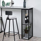 Glam Style Bar Bistro Set 1/3 Pieces Stone Bar-Height Bar table with Upholstered Stools Clearhalo 'Bar Furniture' 'furn' 'furn_home_bar_bar_sets' 'Furniture' 'Home Bars & Bar Sets' 'home_bar_bar_sets' 'Kitchen & Dining Furniture' 7348732