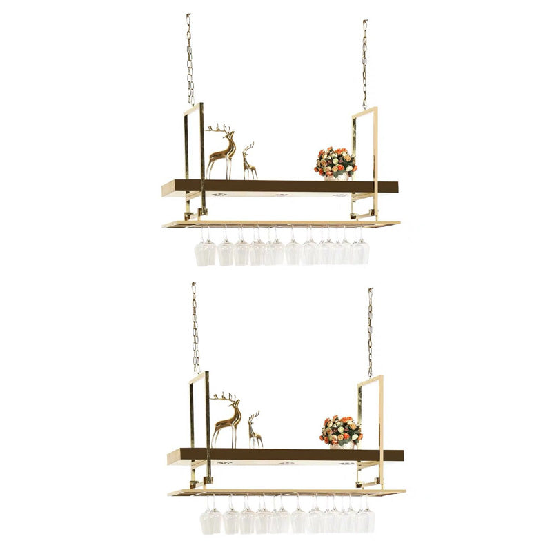 Luxe wijnglasrek metalen keuken stengel houder in goud