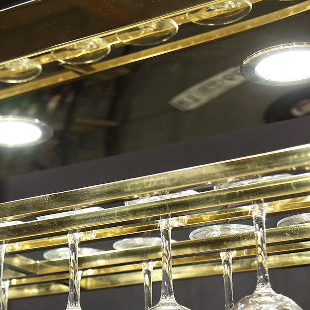 Luxe wijnglasrek metalen keuken stengel houder in goud