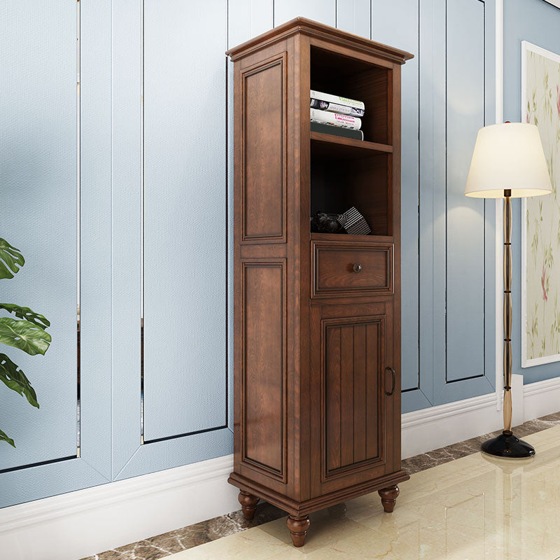 Solid Wood 1 - Drawer Storage Cabinet, 1-Door Lacquered Accent Cabinet Clearhalo 'Cabinets & Chests' 'cabinets_chests' 'furn' 'furn_cabinets_chests' 'Furniture' 'Living Room Furniture' 7348756