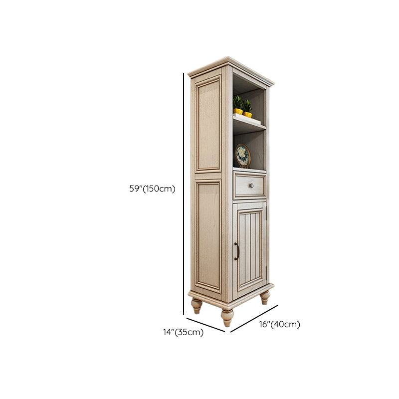 Solid Wood 1 - Drawer Storage Cabinet, 1-Door Lacquered Accent Cabinet Clearhalo 'Cabinets & Chests' 'cabinets_chests' 'furn' 'furn_cabinets_chests' 'Furniture' 'Living Room Furniture' 7348761