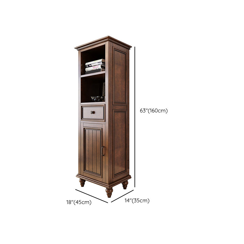 Solid Wood 1 - Drawer Storage Cabinet, 1-Door Lacquered Accent Cabinet Clearhalo 'Cabinets & Chests' 'cabinets_chests' 'furn' 'furn_cabinets_chests' 'Furniture' 'Living Room Furniture' 7348764