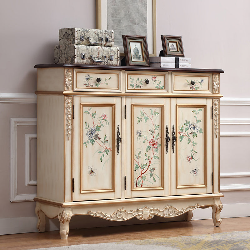Industrial Cabriole Legs Accent Cabinet Solid Wood Storage Cabinet Clearhalo 'Cabinets & Chests' 'cabinets_chests' 'furn' 'furn_cabinets_chests' 'Furniture' 'Living Room Furniture' 7348876