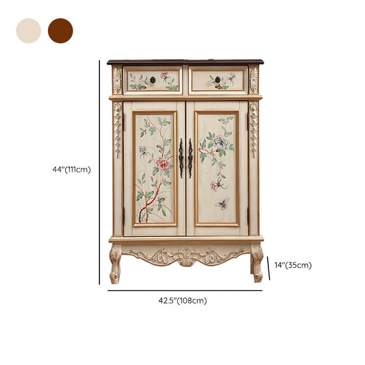 Industrial Cabriole Legs Accent Cabinet Solid Wood Storage Cabinet Clearhalo 'Cabinets & Chests' 'cabinets_chests' 'furn' 'furn_cabinets_chests' 'Furniture' 'Living Room Furniture' 7348891