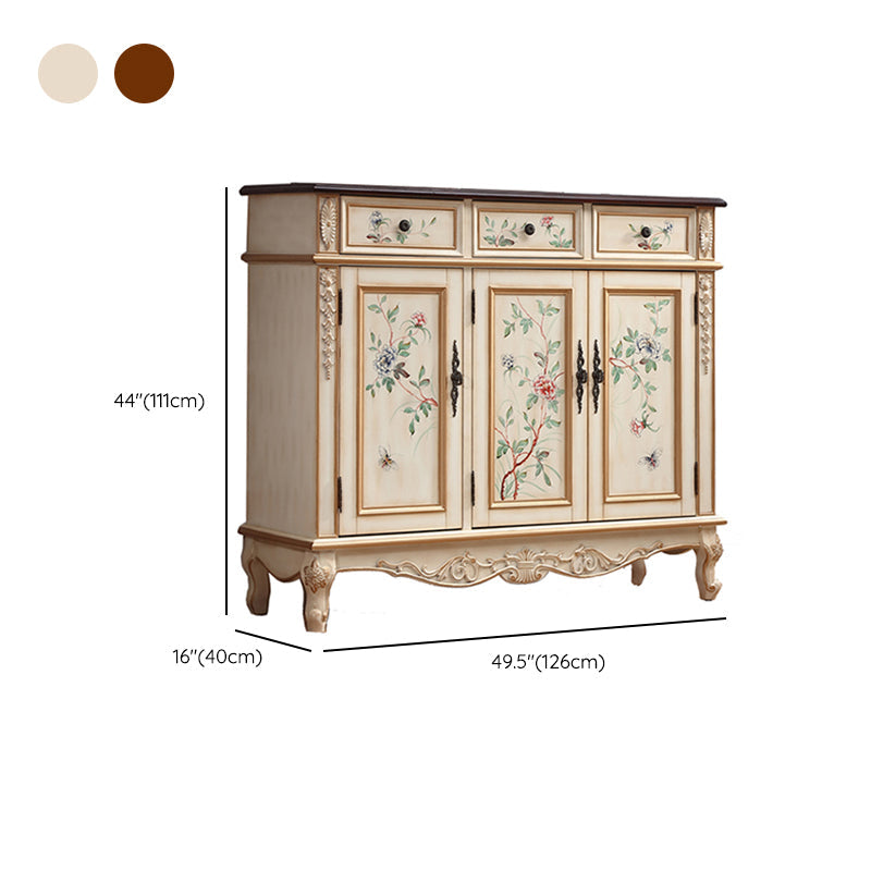 Industrial Cabriole Legs Accent Cabinet Solid Wood Storage Cabinet Clearhalo 'Cabinets & Chests' 'cabinets_chests' 'furn' 'furn_cabinets_chests' 'Furniture' 'Living Room Furniture' 7348892