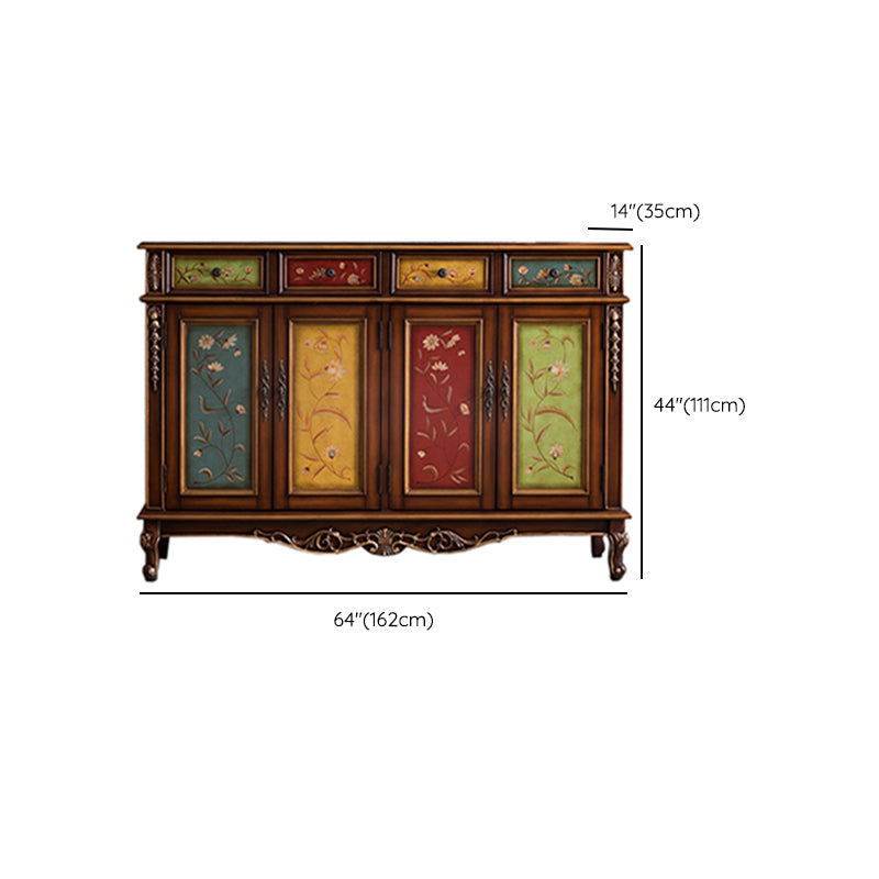 Industrial Cabriole Legs Accent Cabinet Solid Wood Storage Cabinet Clearhalo 'Cabinets & Chests' 'cabinets_chests' 'furn' 'furn_cabinets_chests' 'Furniture' 'Living Room Furniture' 7348894