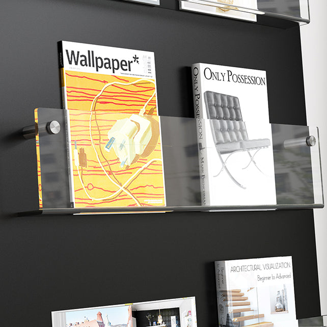 Bibliothèque acrylique à étagère à dos fermé moderne pour salle d'étude avec étagères