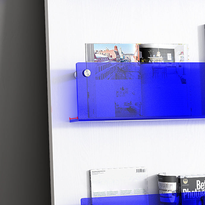 Bibliothèque acrylique à étagère à dos fermé moderne pour salle d'étude avec étagères