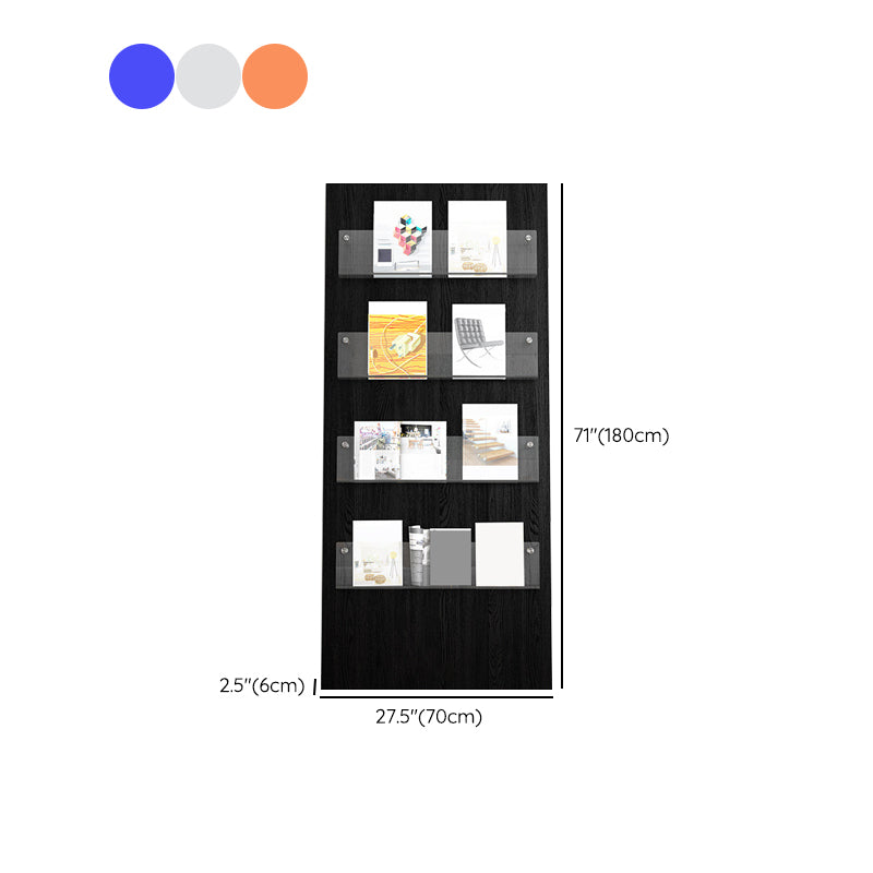 Bibliothèque acrylique à étagère à dos fermé moderne pour salle d'étude avec étagères