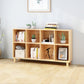 Bibliothèque en bois naturel standard étagère contemporaine avec étagères