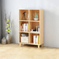 Bibliothèque en bois naturel standard étagère contemporaine avec étagères