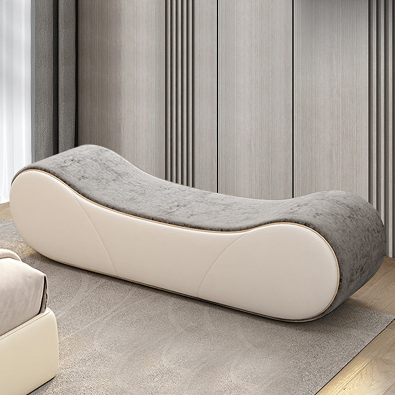 20 Inch Width Cushioned Seating Bench Modern Entryway and Bedroom Bench Grey Clearhalo 'Benches' 'Chairs & Seating' 'furn' 'furn_benches' 'Furniture' 'Living Room Furniture' 7349361