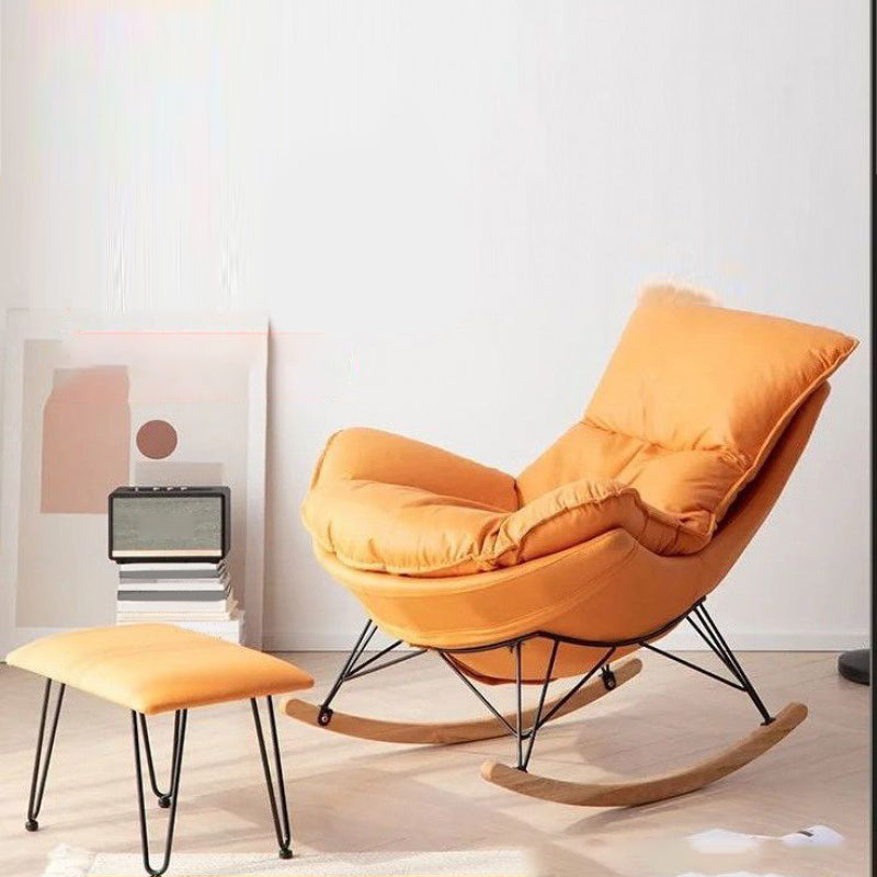 Indoor Mother Feeding Sofa Rocking Chair Modern Rocking Chair with Ottoman Clearhalo 'Chairs & Seating' 'furn' 'furn_rocking_chairs' 'Furniture' 'Living Room Furniture' 'Rocking Chairs' 'rocking_chairs' 7349379