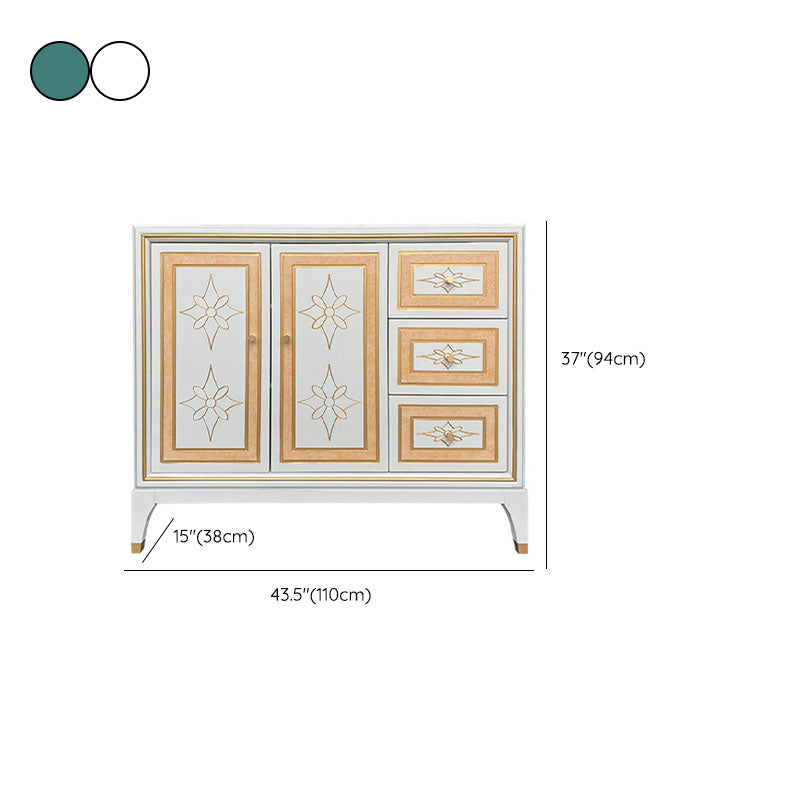 Glam 3 cassetti Sideboard Multi Porte Cuffet Cuffet con archiviazione