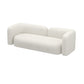 Scandinavian Wool Seating Tuxedo Arm Living Room Sofa in White