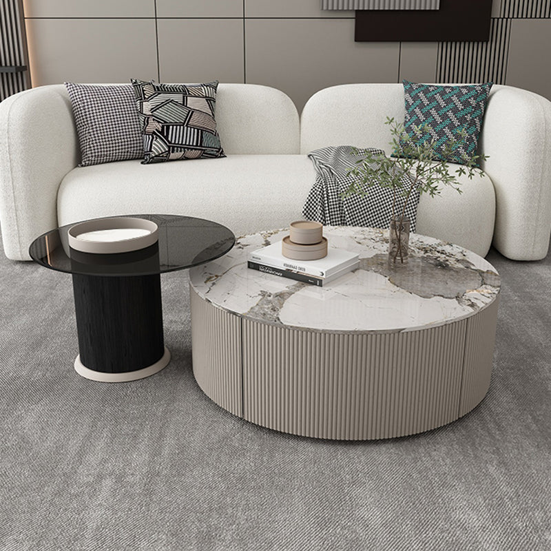 Scandinavian Wool Seating Tuxedo Arm Living Room Sofa in White